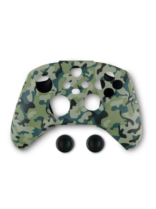 Spartan Gear Controller Silicon Skin Cover and Thumb Grips Green Camo (XBX)