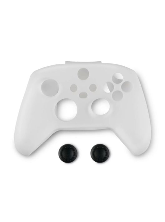 Spartan Gear Controller Silicon Skin Cover and Thumb Grips White (XBX)