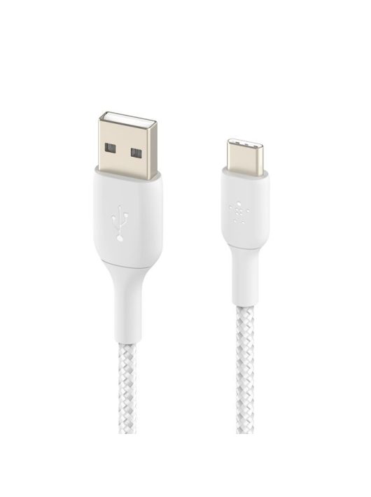 Belkin Braided USB-C to USB-A Cable 0,15m White