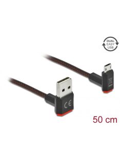 DeLock USB-A to microUSB male/male cable 0,5m Black 