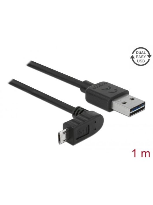 DeLock USB-A to microUSB male/male cable 1m Black 