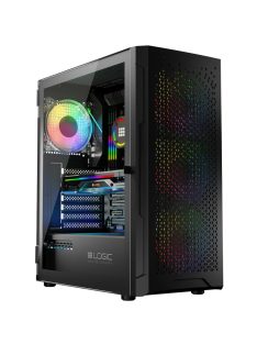 Logic Aramis ARGB Midi Tempered Glass Black