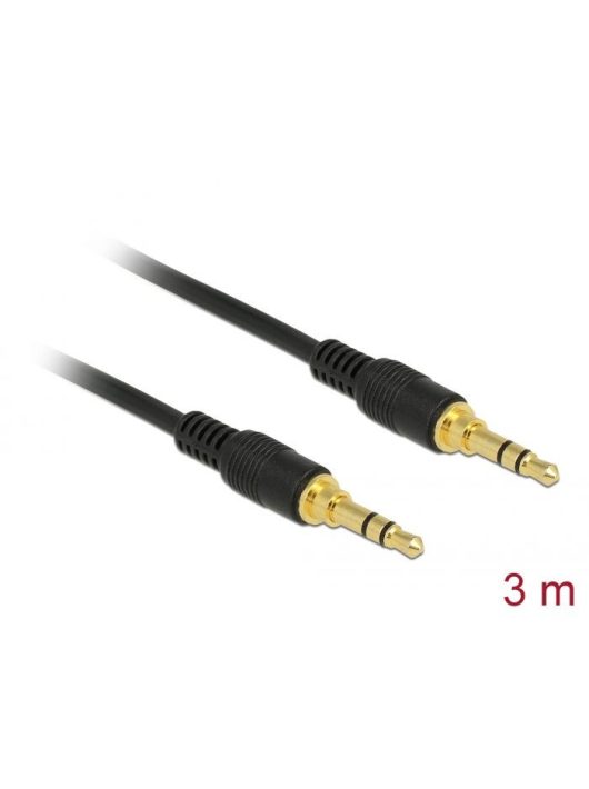 DeLock 3,5mm jack to 3,5mm jack male/male cable 3m Black 