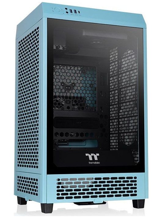 Thermaltake The Tower 200 Mini Chassis Tempered Glass Turquoise