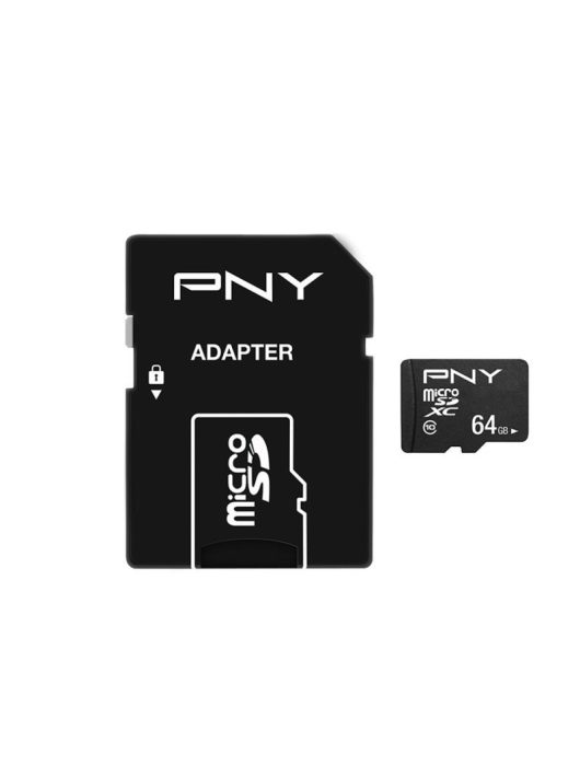 PNY 64GB microSDXC Performance Plus Class 10 + adapterrel