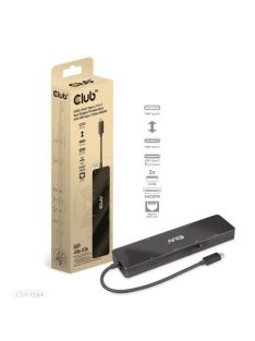   Club3D USB3.2 Gen2 Type-C 6-in-1 Dual Displays Portable Dock with USB Type-C Video 4K60Hz