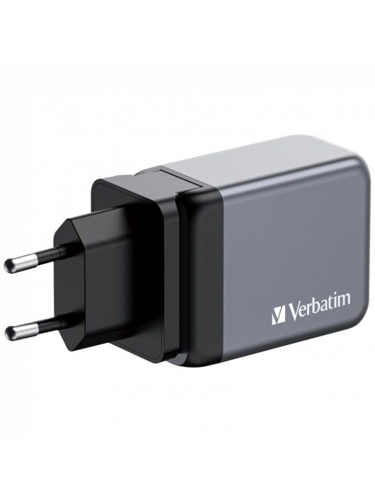 Verbatim 65W 3-Port GaN Wall Charger Grey