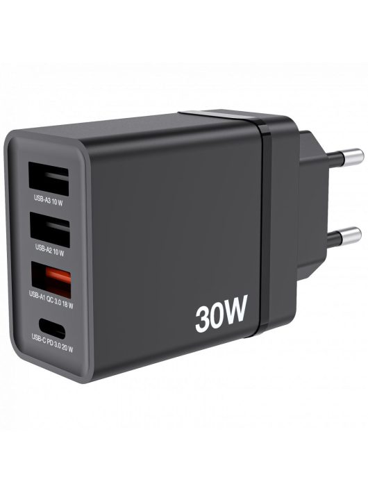 Verbatim 30W 4-Port USB Wall Charger Black