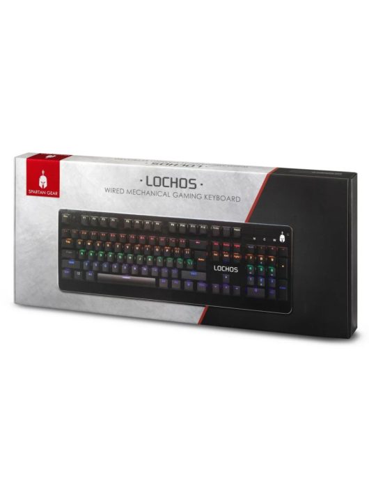 Spartan Gear Lochos Wired Mechanical Gaming Keyboard Black UK