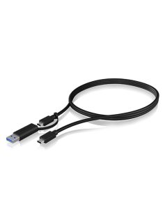   Raidsonic IcyBox IB-CB031 USB Type-C to Type-A & Type-C Cable 1m Black