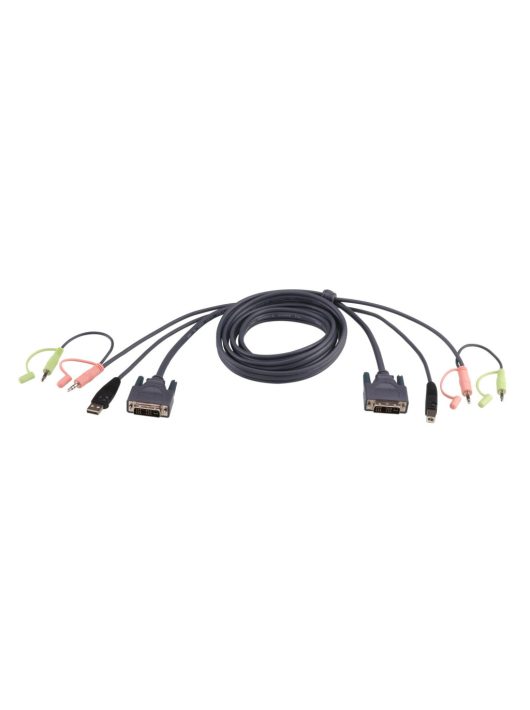 ATEN USB DVI-D Single Link KVM Cable 1,8m Black