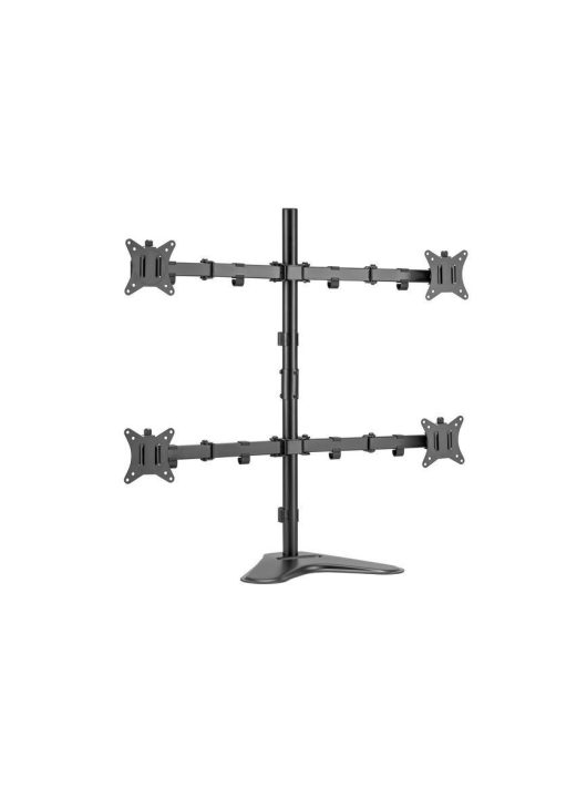 EQuip 17"-32" Articulating Quad Monitor Tabletop Stand Black