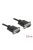 DeLock Serial Cable RS-232 D-Sub9 male to male with narrow plug housing 0,5m Black