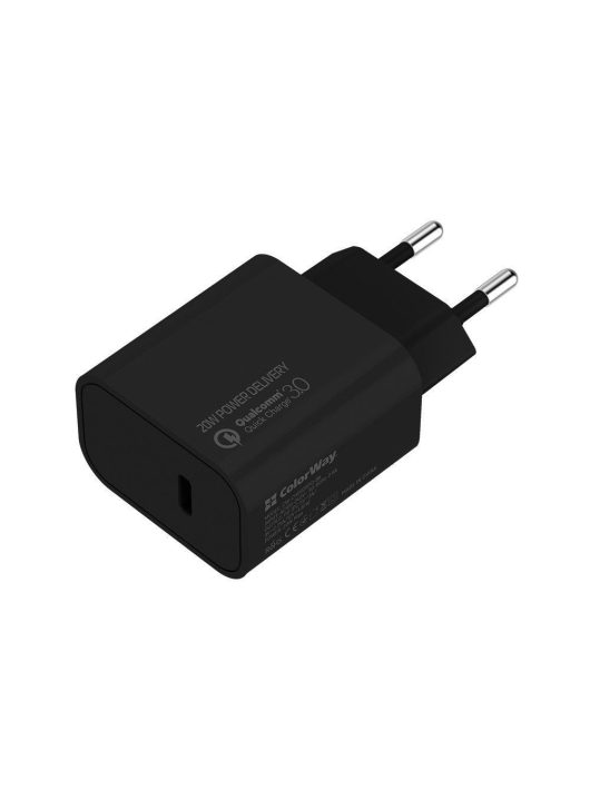 ColorWay Power Delivery Port USB Type-C 20W V2 AC Charger Black