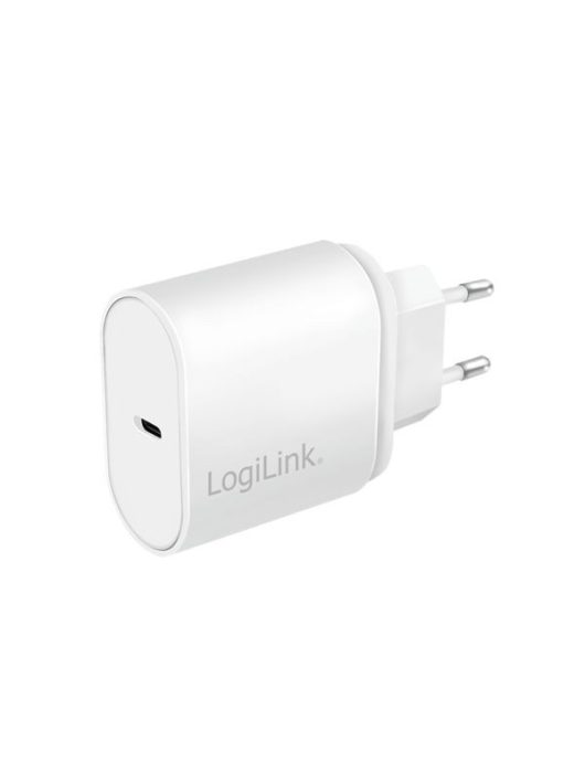 Logilink USB power socket adapter 1x USB-C (PD) 20W oval White