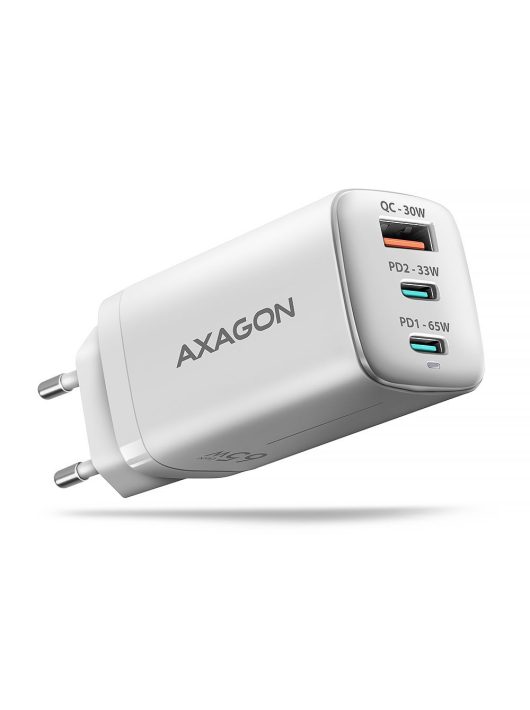 AXAGON ACU-DPQ65W QC4 + USB-C PD Wall Charger White