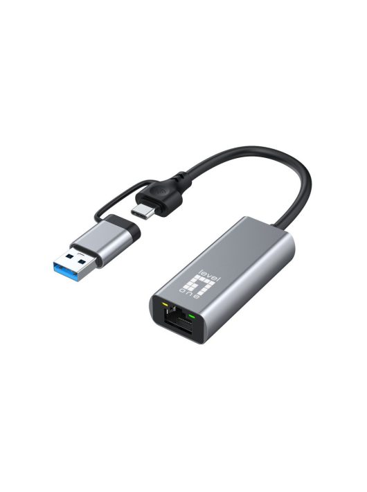 LevelOne USB-0423 2.5 Gigabit Ethernet 2-in-1 USB-C/A Network Adapter