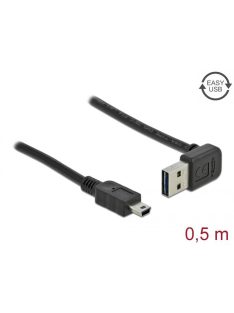   DeLock EASY-USB 2.0 Type-A male angled up / down > USB 2.0 Type Mini-B male cable 0,5m Black