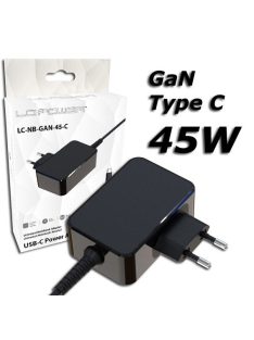   LC Power LC-NB-GAN-45-C 45W USB-C Notebook Power Adapter Black