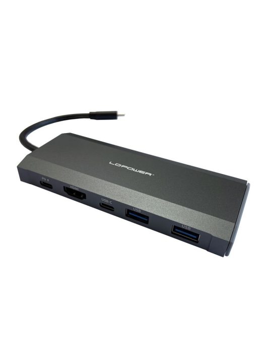 LC Power LC-HUB-C-MULTI-7-M2 USB hub/M.2 SSD enclosure Black