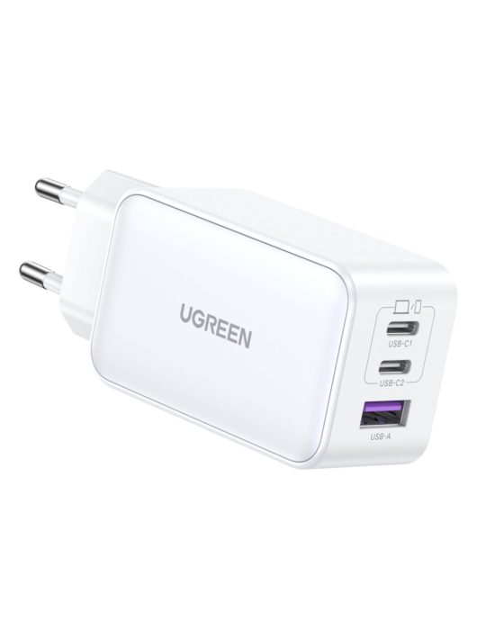 UGREEN Nexode USB-A+2*USB-C 65W GaN Tech Fast Charger White