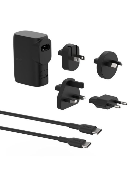 Belkin BoostCharge Hybrid Wall Charger 25W + Power Bank 5K + Travel Adapter Kit Black