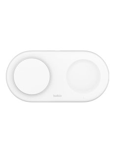   Belkin BOOST Charge Pro 2in1 Qi2 15w Magnetic Charging Pad White