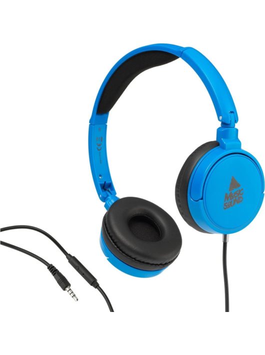 MUSICSOUND Over Ear Basic Wired Headset Blue