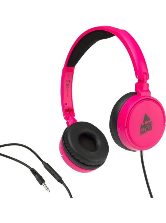 MUSICSOUND Over Ear Basic Wired Headset Pink