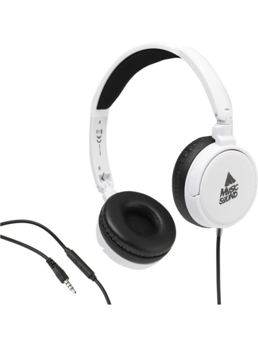 MUSICSOUND Over Ear Basic Wired Headset White