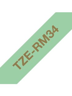   Brother TZe-RM34 selyem szövet P-touch szalag (12mm) Gold on Mint Green - 4m