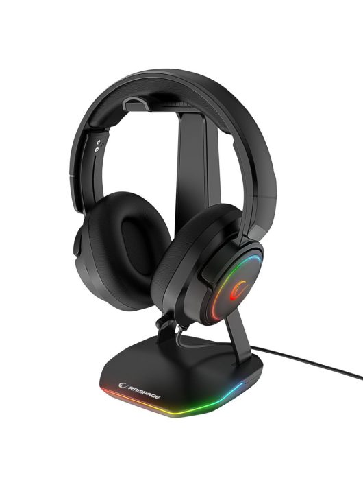 Rampage Tower T14 RGB Headset Stand Black