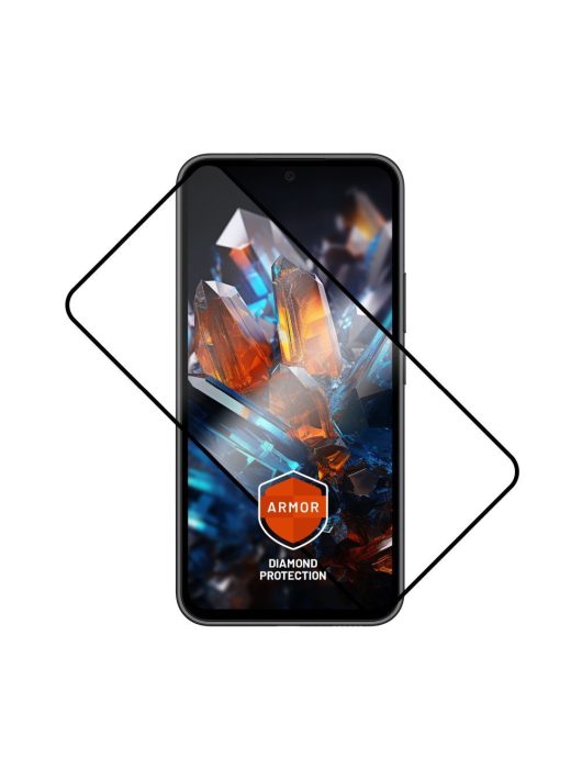 FIXED Armor teljes képernyő borítás 2,5D edzett üvegfólia, applikátorral a Samsung Galaxy A55 5G készülékhez, fekete, FIXGA-1263-BK