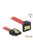 DeLock SATA 6 Gb/s Cable straight to downwards angled 50cm Red