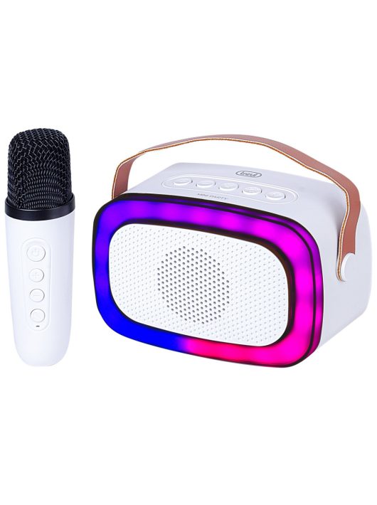 Trevi XR8A01 Mini Bluetooth Karaoke Party Speaker for Kids White