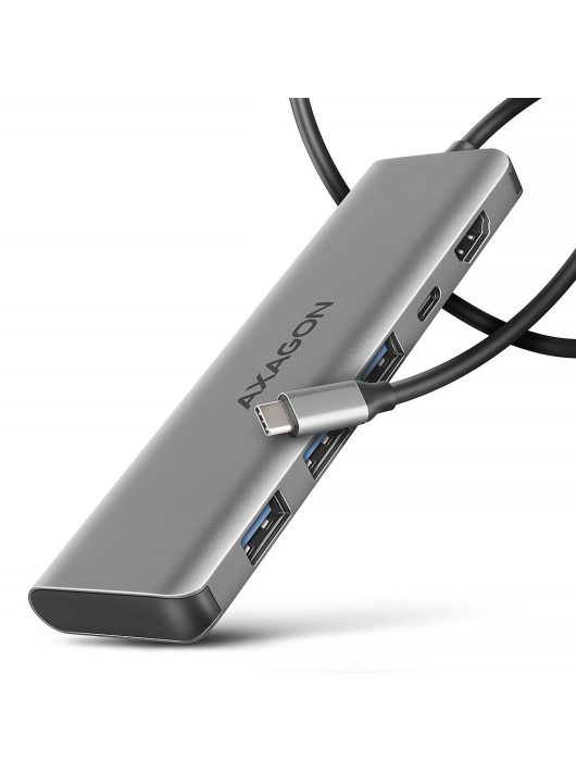 AXAGON HMC-5H USB-C 5Gbps 5in1 hub Silver