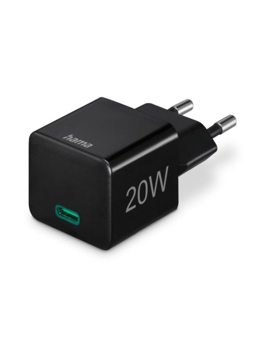 Hama Hálózati Adapter USB Type-C Mini PD QC 20W Black