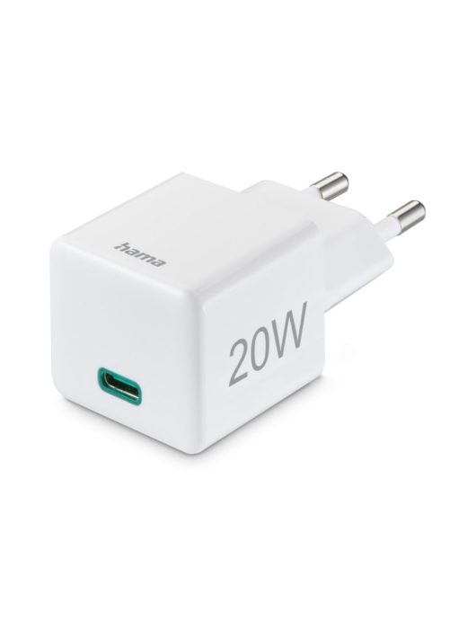 Hama Hálózati adapter USB Type-C Mini PD QC 20W White