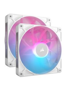   Corsair iCUE LINK RX140 RGB 140mm PWM Fan Twin Starter Kit White