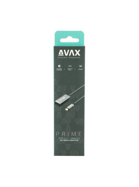 Avax AD903 PRIME Type C - HDMI 2.0 4K/60Hz Cable Black