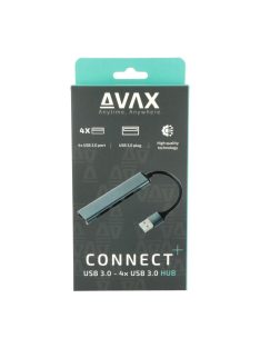 Avax HB600 CONNECT+ 4-port USB3.0 HUB Black