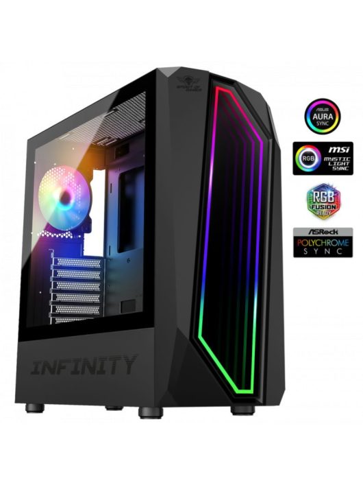 Spirit Of Gamer Intinity Dark Tempered Glass Black