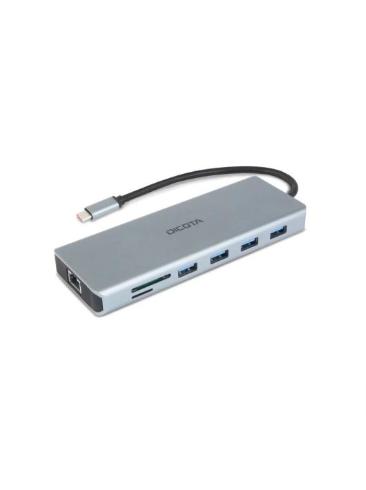 Dicota USB-C 13-in-1 Docking Station 4K HDMI/DP PD 100W Silver