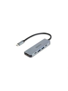 Dicota USB-C 5-in-1 Video Hub 4K PD 100W Silver