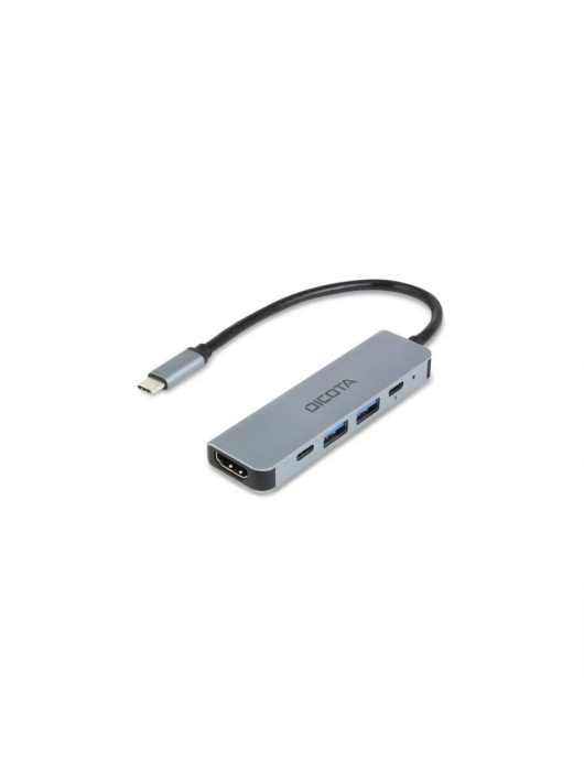 Dicota USB-C 5-in-1 Video Hub 4K PD 100W Silver