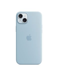 Apple iPhone 15 Plus Silicone Case with MagSafe Light Blue