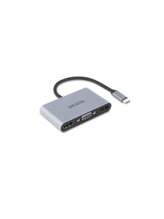 Dicota USB-C Portable 5-in-1 Mini Docking Station 4K HDMI DP PD 100W Grey