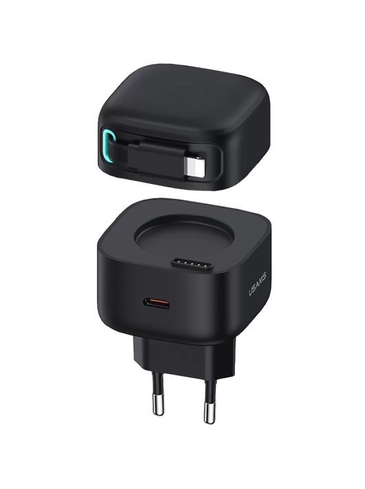 Usams CC209TC01 Hálózati töltő 1xUSB-C aljzattal + Lightning kábel 35W GaN Black