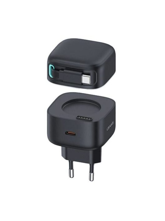 Usams CC202TC01 Hálózati töltő 1xUSB-C aljzattal + USB-C kábel 35W GaN Black