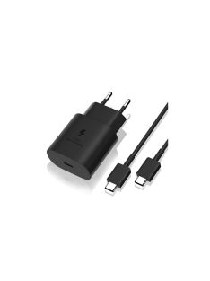   BlackBird Hálózati Töltő 25W PD USB-C + USB-C Adatkábel 1m Black